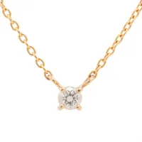 スタージュエリー ダイヤ エメラルド ネックレス K18(YG) 1.2g 0.04