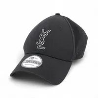 サンローランパリ YSLロゴ キャップ 59 コットン カーキ 783411