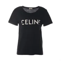 セリーヌ エディ期 コットン Tシャツ M レディース ブラック 2X314916G