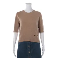 GUCCI ホースビット カシミヤ 半袖ニット ベージュ L グッチ ニット/セーター｜中古ブランド品・ブランド古着通販｜ALLU