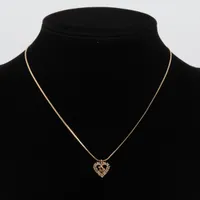 ディオール Diorロゴ ネックレス GP×ラインストーン ゴールド