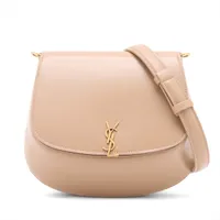 サンローランパリ YSLロゴ ベルト 75 レザー×スエード ブラウン