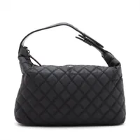 シャネル ココマーク パイル ショルダーバッグ ブラック シルバー金具