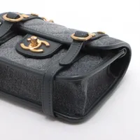 シャネル マトラッセ デニム 2WAYハンドバッグ グレー ゴールド金具