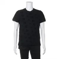 フェンディ ズッカ 20年 コットン Tシャツ M メンズ ブラック FAF578