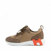 エルメス バウンシング スエード×ファブリック スニーカー 37 1/2