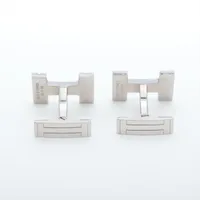 アクセサリー HERMES エルメス H オ カレ カフス シルバー
