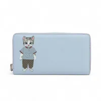 【新品未使用】グッチ　ヒグチユウコ　ラウンドジップ長財布　ブルー 847918 グッチ×ヒグチユウコ ヒグチユウコ 847918 レザー ラウンドジップ