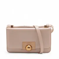 【美品】BOTTEGA VENETAミニ ザ・クラシック バッグ ピンクベージュ ボッテガヴェネタ クラシックミニ レザー ショルダーバッグ ベージュ
