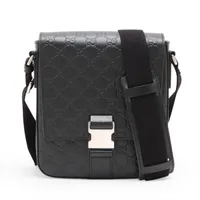 グッチ グッチシマ レザー ショルダーバッグ ブラック 473877 A4604615