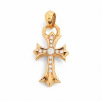 クロムハーツ スモールCHクロス Wベイル パヴェダイヤ ペンダント