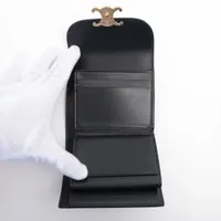 セリーヌ トリオンフ スモールフラップウォレット レザー コンパクト