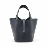 エルメス ピコタンロック18 PM トリヨンクレマンス ブルーニュイ シルバー金具 K:2025年