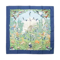 エルメス カレ90 LESPIVOINES 芍薬 スカーフ シルク ピンク A2989580