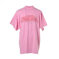 バレンシアガ 23年 コットン Tシャツ S ユニセックス ピンク 739028