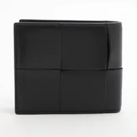 ボッテガヴェネタ コンパクトウォレット マキシイントレ22A/W ブラック ボッテガヴェネタ マキシイントレチャート カセット レザー コンパクト