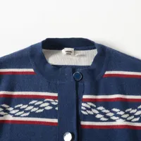 エルメス 23SS カシミヤ×シルク カーディガン 34 レディース ブルー