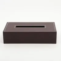 エルメス プレイヤードPM ティッシュボックス レザー×ウッド ブラウン
