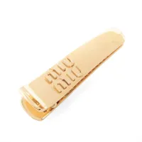 セリーヌ トリオンフ ヘアクリップ GP×革 ホワイト A3232099｜中古