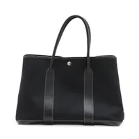 エルメス ガーデンパーティ36 PM トワルオフィシエ×ネゴンダ ブラック シルバー金具 □G:2003年