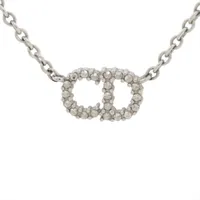 美品✨Dior Clair D Lune ネックレス ストーン シルバー ディオール Clair D Lune クレール ディー リュヌ ネックレス メタル
