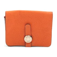 HERMES オレンジ レザー CDケース　DVDケース HERMES オレンジ レザー CDケース DVDケース HERMES オレンジ レザー