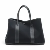 エルメス ガーデンパーティ36 PM トワルオフィシエ×ネゴンダ ブラック シルバー金具 □I:2005年