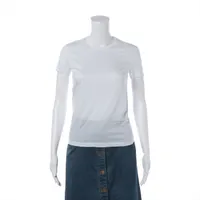 ミュウミュウ 23年 コットン Tシャツ S レディース ホワイト MJT689