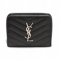 サンローランパリ YSLライン CFP414567 レザー 長財布 グレージュ