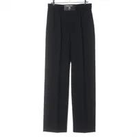 エルメス 23AW シルク パンツ 34 レディース ブラック×ホワイト