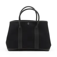 エルメス ガーデンパーティ36 PM トワルオフィシエ×ネゴンダ ブラック シルバー金具 □I:2005年