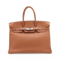 エルメス バーキン35 ルトゥルネ トゴ ゴールド シルバー金具 □J:2006年
