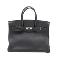 エルメス バーキン35 ルトゥルネ トゴ ブラック シルバー金具 □L:2008年