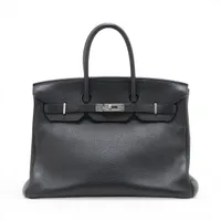 エルメス バーキン35 ルトゥルネ トゴ ブラック シルバー金具 □N:2010年
