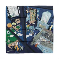 Hermès Carré 90 MYSTERE AU 24 The mystery at number 24 Scarf Silk