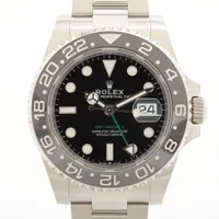 ロレックス GMTマスターⅡ 126710GRNR SS SS AT ブラック文字盤 オイスターブレスレット