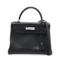 エルメス ケリー25 ルトゥルネ トゴ ブラック シルバー金具 □K:2007年