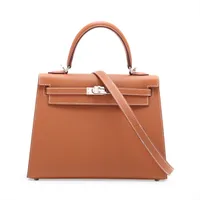 エルメス ケリー25 セリエ ヴォーエプソン ゴールド シルバー金具 B:2023年