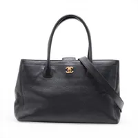 Chanel Wild Stitch Leather Tote bag Beige Gold Metal Fittings
