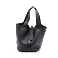 エルメス ピコタン18 PM トリヨンクレマンス ブラック シルバー金具 □J:2006年