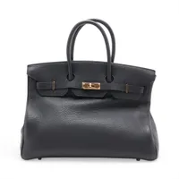 エルメス バーキン35 ルトゥルネ トゴ ブラック ゴールド金具 □G:2003年