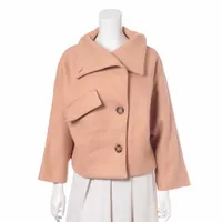 アクネ ビスコース ショートコート S ベージュ