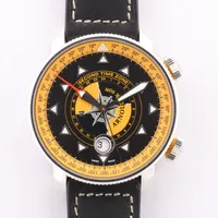 アーノルドアンドサン SS×革 AT 黒文字盤