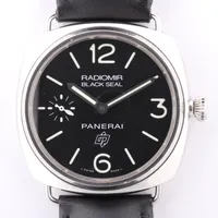 パネライ ラジオミール PAM00380 SS×革 手巻き 黒文字盤 ＡＢランク