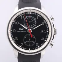 IWC ポルトギーゼ IW390204 SS×ラバー AT 黒文字盤 ＡＢランク