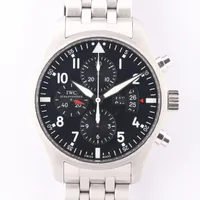 IWC パイロットウォッチ クロノグラフ IW377704 SS AT 黒文字盤 ＡＢランク