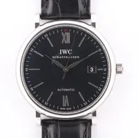 IWC ポートフィノ IW356502 SS×革 AT 黒文字盤 ＡＢランク