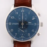 IWC ポルトギーゼ IW371491 SS×革 AT 青文字盤 Ａランク