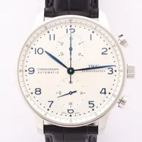 IWC ポルトギーゼ IW371446 SS×革 AT 白文字盤 Ａランク