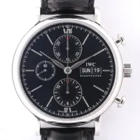 IWC ポートフィノ IW391008 SS×革 AT 黒文字盤 ＡＢランク